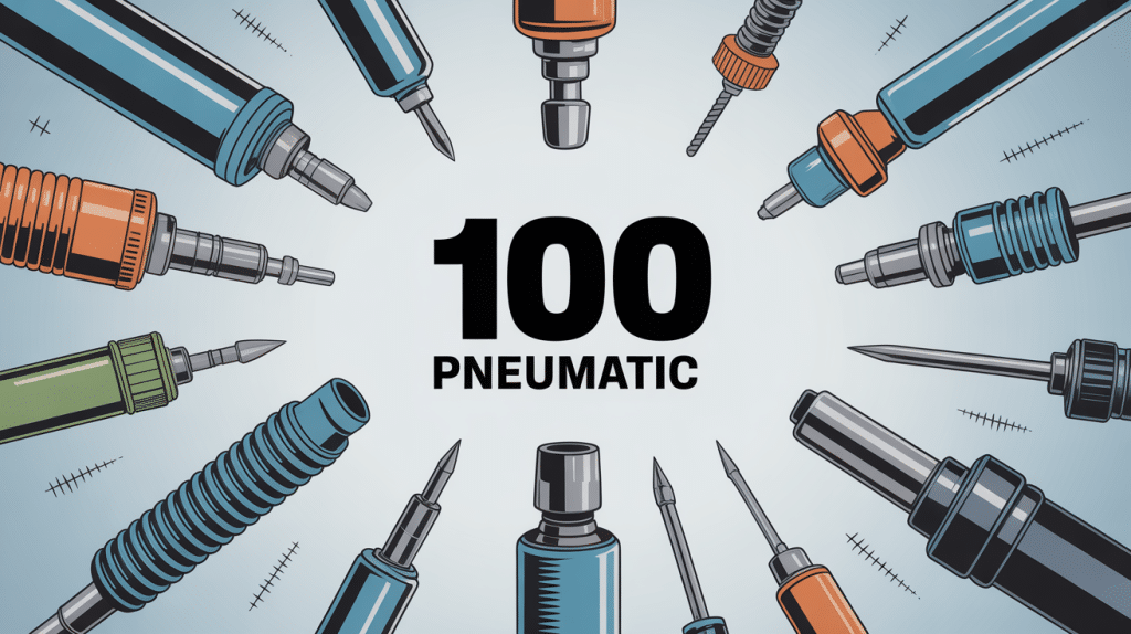 Univers 100 pneumatic avec outils pneumatiques en atelier