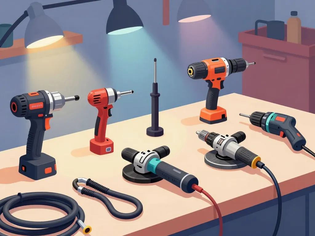 Choix d’outils 100 pneumatic dans un atelier