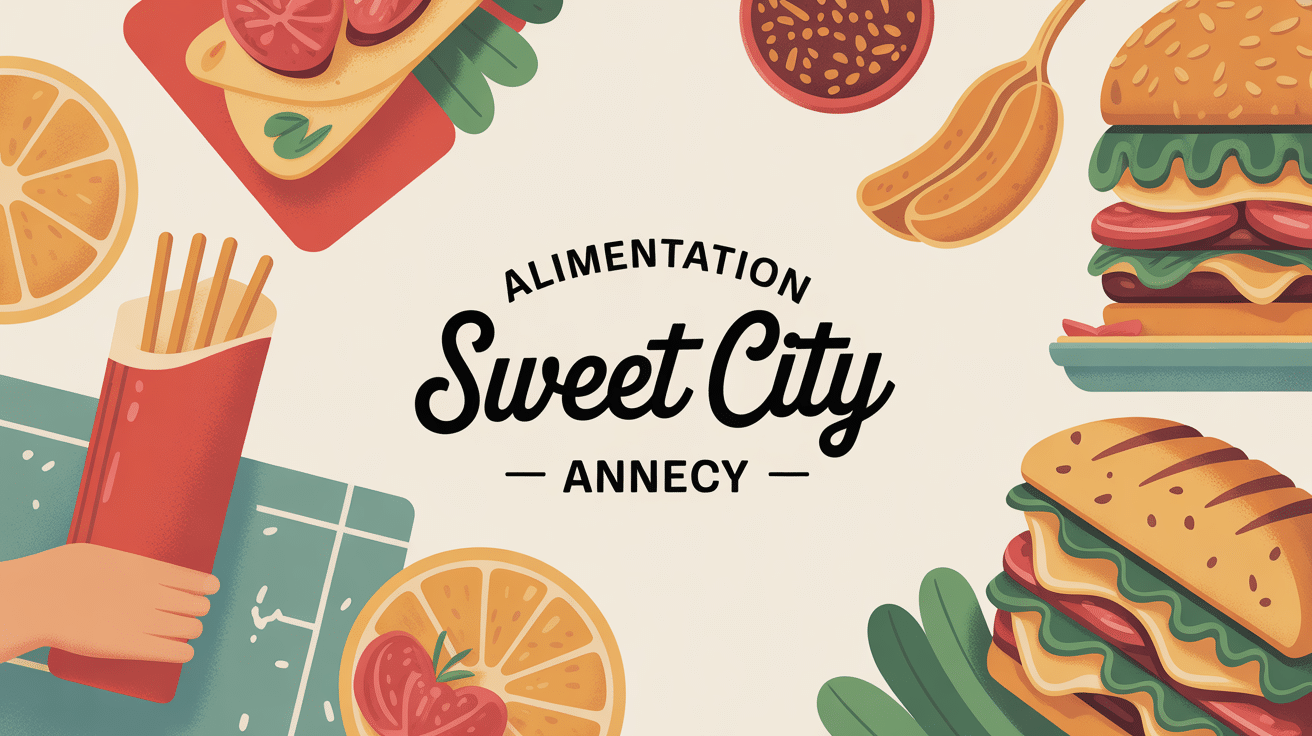 Illustration Alimentation Sweet City Annecy ambiance snack halal