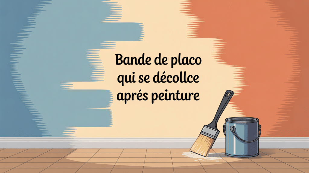 illustration bandes placo qui se décolle après peinture