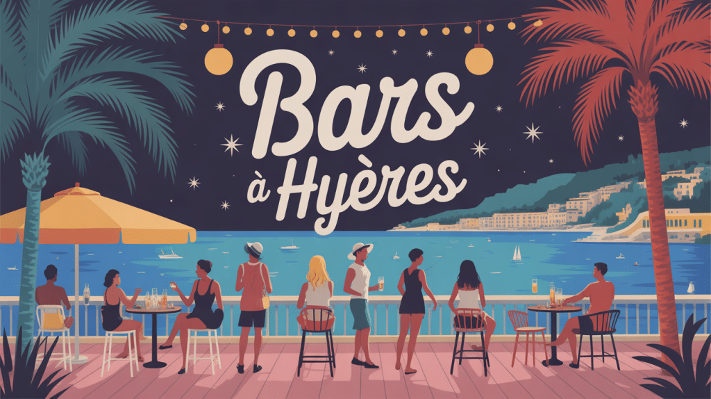 Ambiance festive bars hyeres terrasse bord de mer
