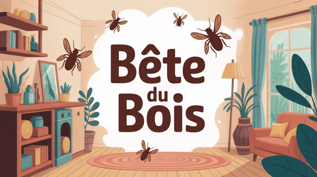 illustration lutte bete du bois maison