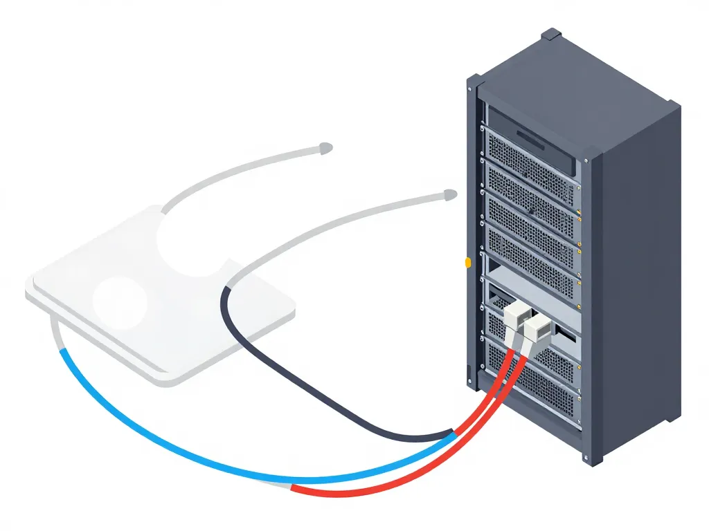 Diagramme longueur et courbure jarretières fibre en baie