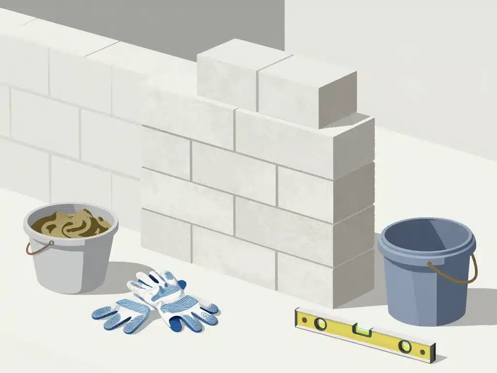 Préparation outils pour coller du siporex murs