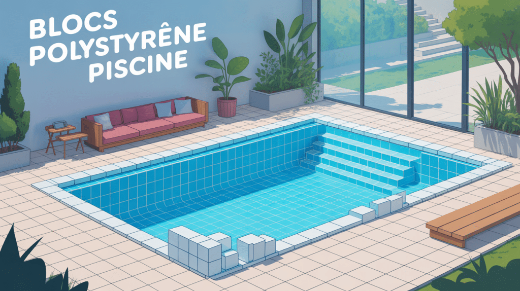 Illustration blocs polystyrène piscine structure et performance