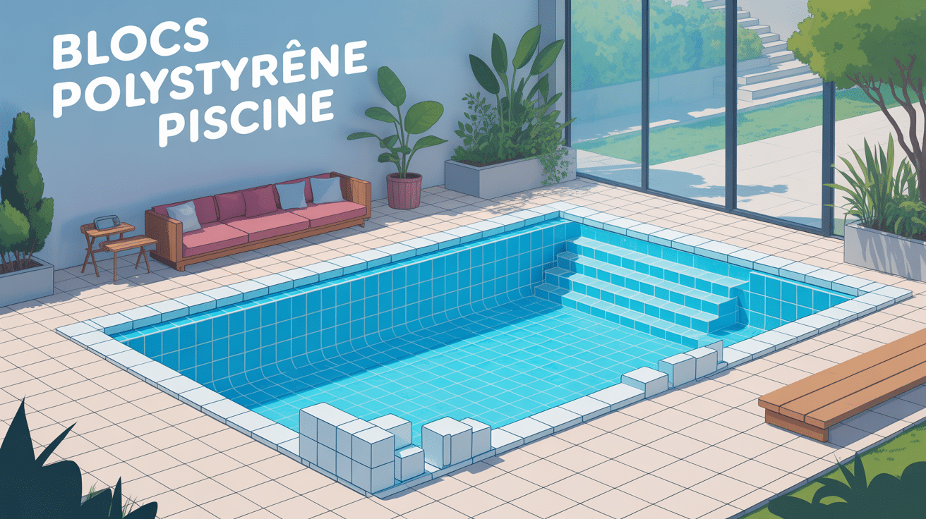 Illustration blocs polystyrène piscine structure et performance
