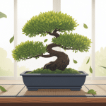 bonsai perd ses feuilles image centrale décor zen