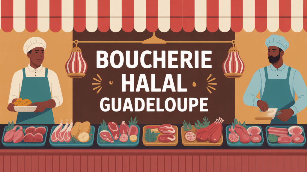 étal boucherie halal guadeloupe ambiance créole