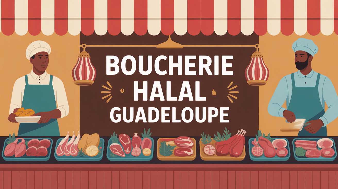 étal boucherie halal guadeloupe ambiance créole