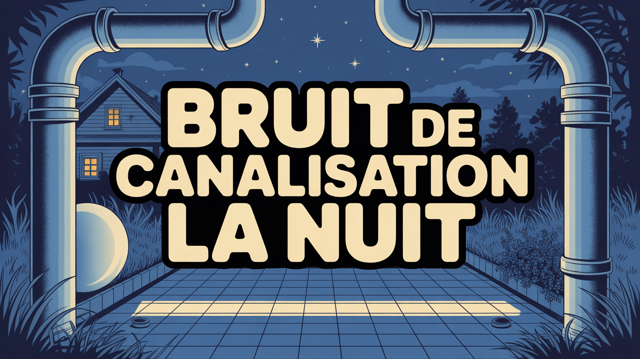 Illustration bruit de canalisation la nuit maison ondes sonores