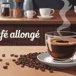 cafe allonge tasse fumante grains cafe cosy