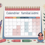 calendrier familial à imprimer illustré ambiance organisée