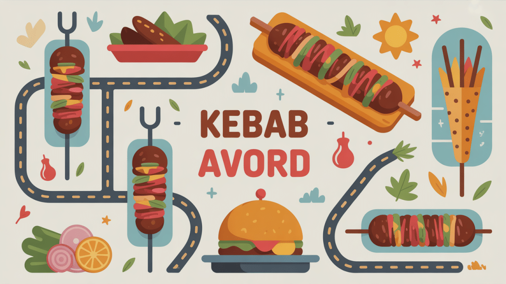 carte illustrée des kebabs avord et alentours