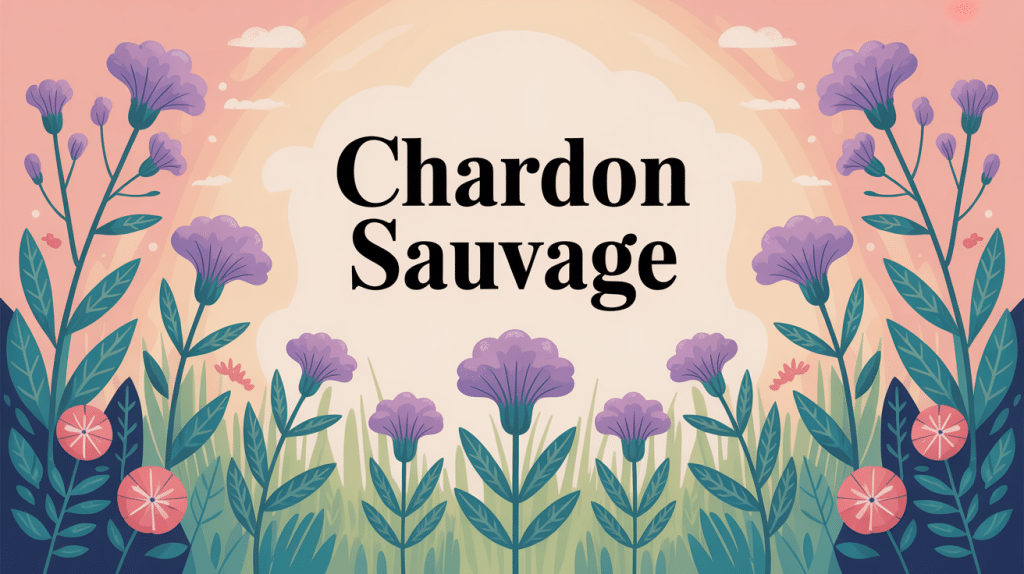 illustration du chardon sauvage en environnement naturel