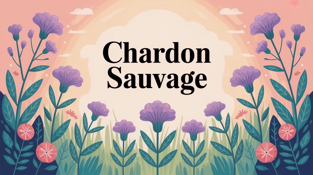 illustration du chardon sauvage en environnement naturel