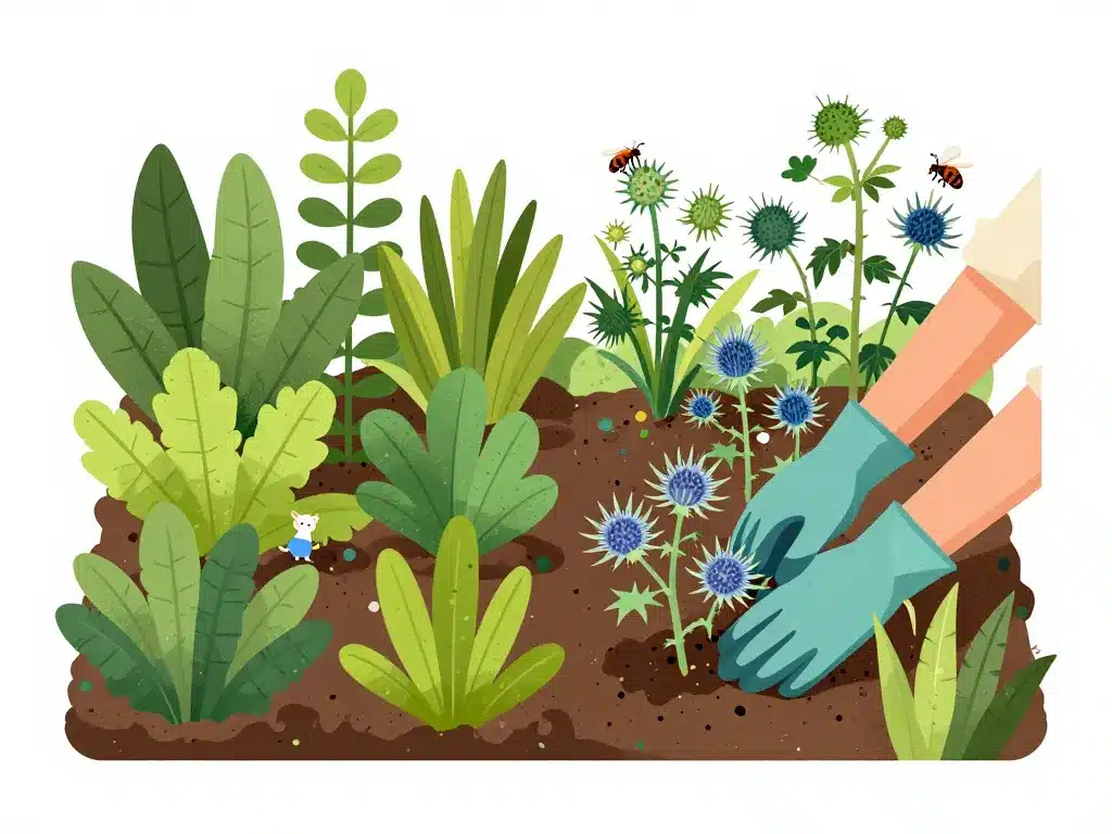 gestion du chardon sauvage et biodiversité au jardin