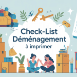 check-list déménagement à imprimer illustration organisation cartons