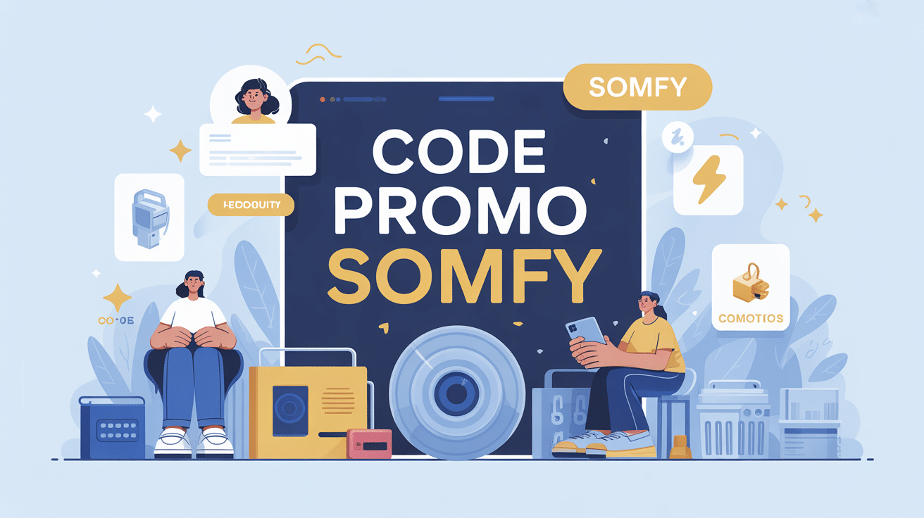 code promo somfy illustration réduction volets roulants alarmes
