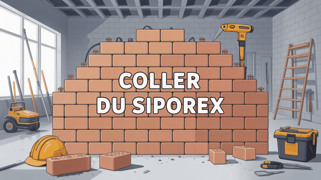 Image coller du siporex mur béton cellulaire en construction