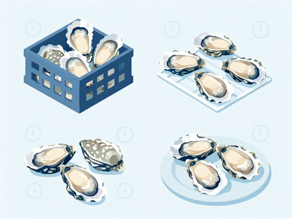 combien de temps peut-on conserver des huîtres infographie durée conservation selon stockage