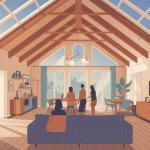 Coupe de maison avec comble aménagé lumineux