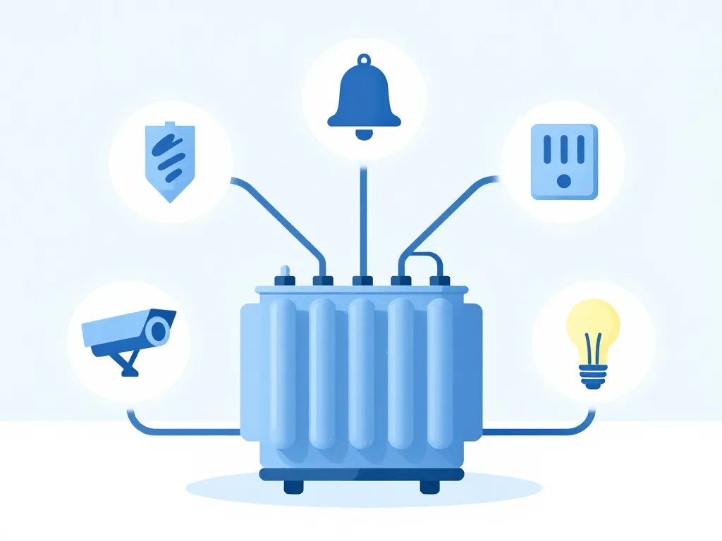 Symbolique rôle transformateur 220v 24vac installation