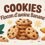 illustration cookies flocon d avoine banane ambiance saine