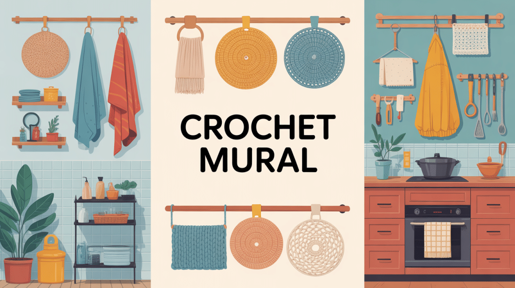 organisation et fixation de crochets muraux dans différentes pièces