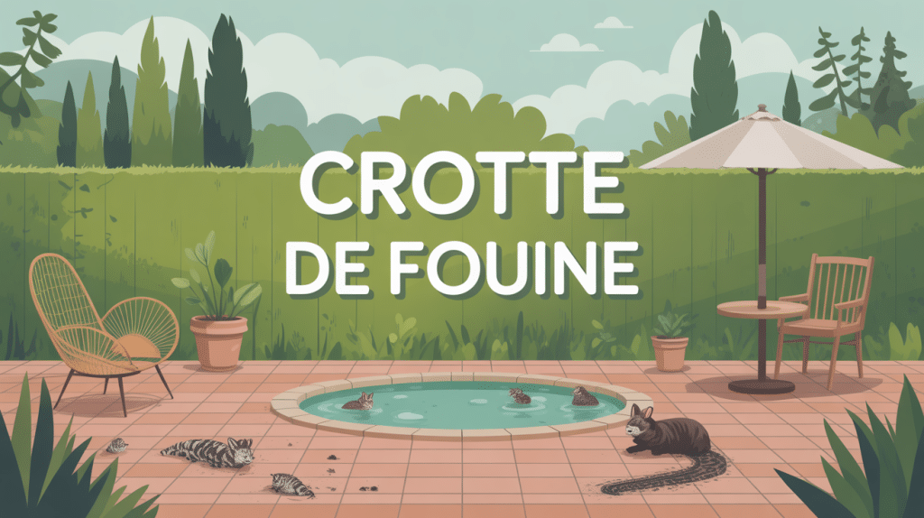 Illustration indices crotte de fouine jardin grenier terrasse