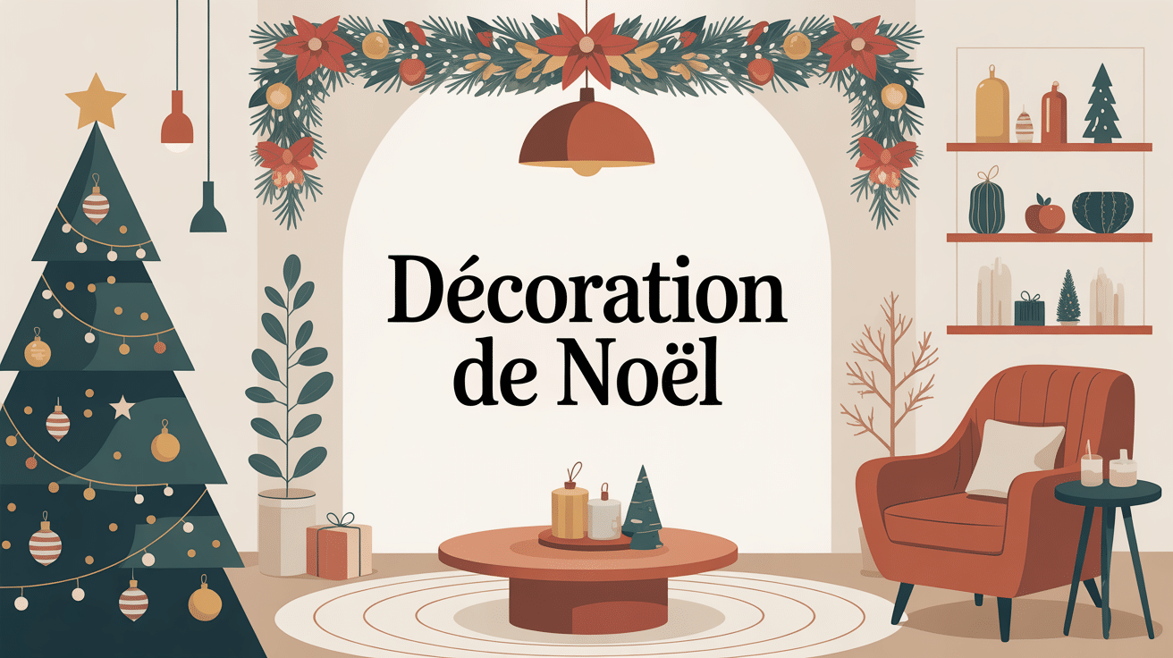decoration de noel festive salon moderne