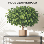 ficus cyathistipula dans un intérieur contemporain