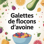illustration galettes de flocons d avoine avec ingrédients sains