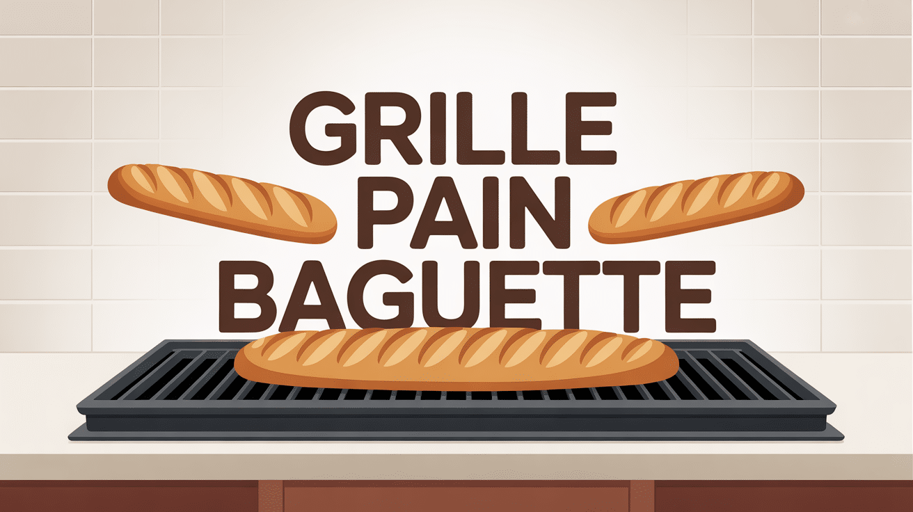illustration grille pain baguette moderne sur plan de travail lumineux