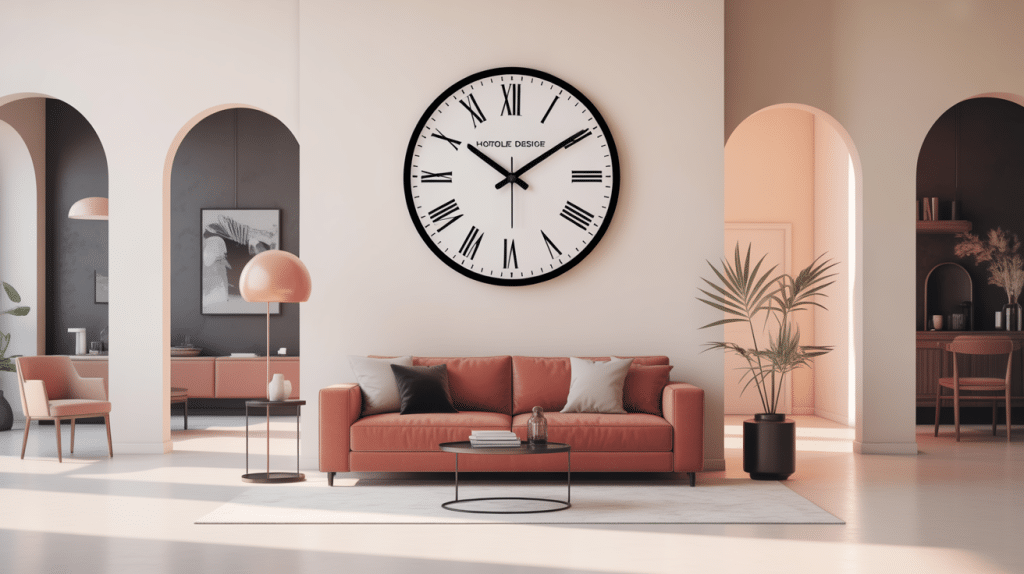 Horloge murale digitale design dans déco contemporaine