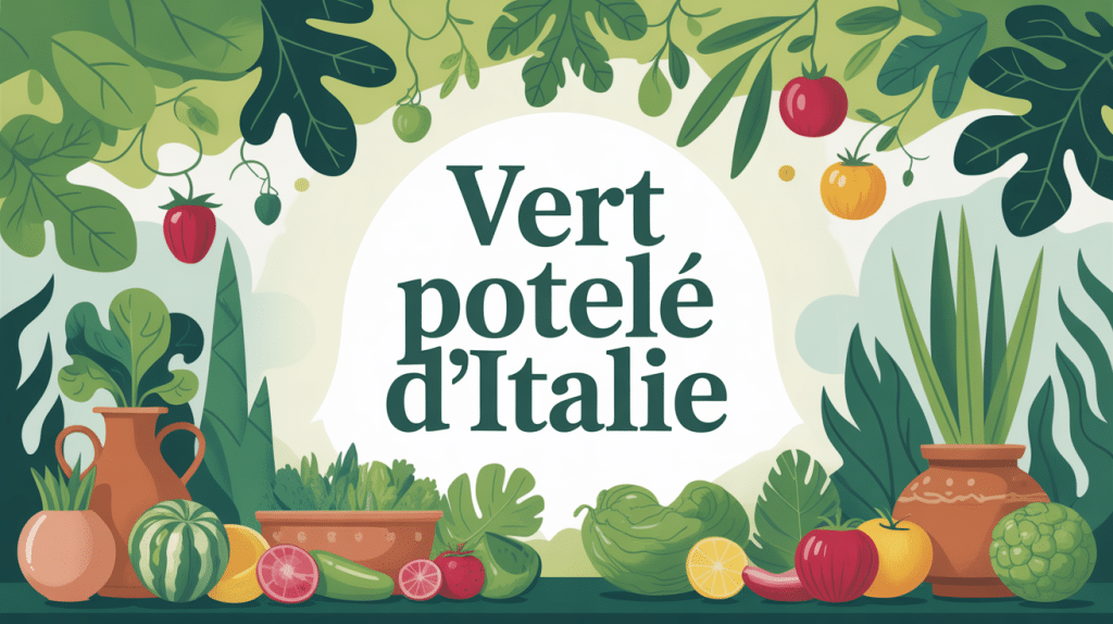 illustration poétique le vert potelé d'italie ambiance italienne