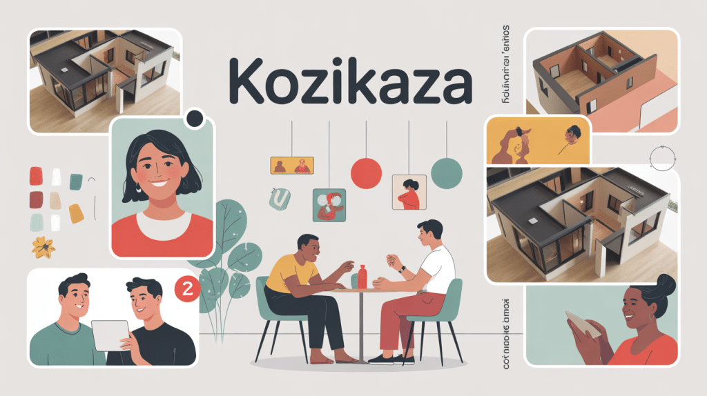 Illustration Kozikaza plan 3D déco communauté