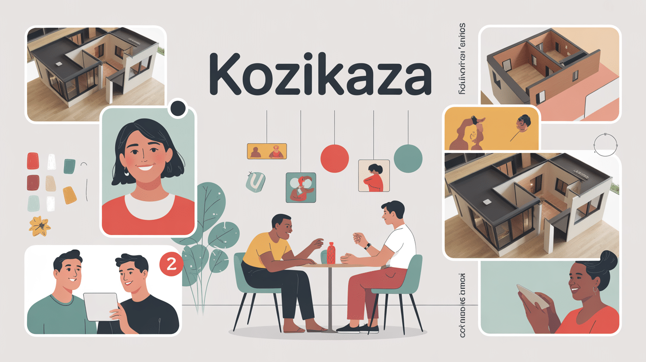 Illustration Kozikaza plan 3D déco communauté