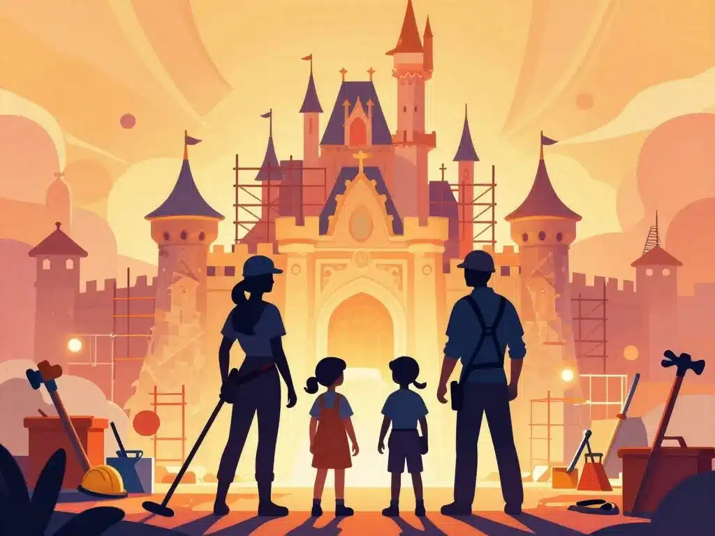 le château de mes rêves que sont-ils devenus équipe travaux devant château