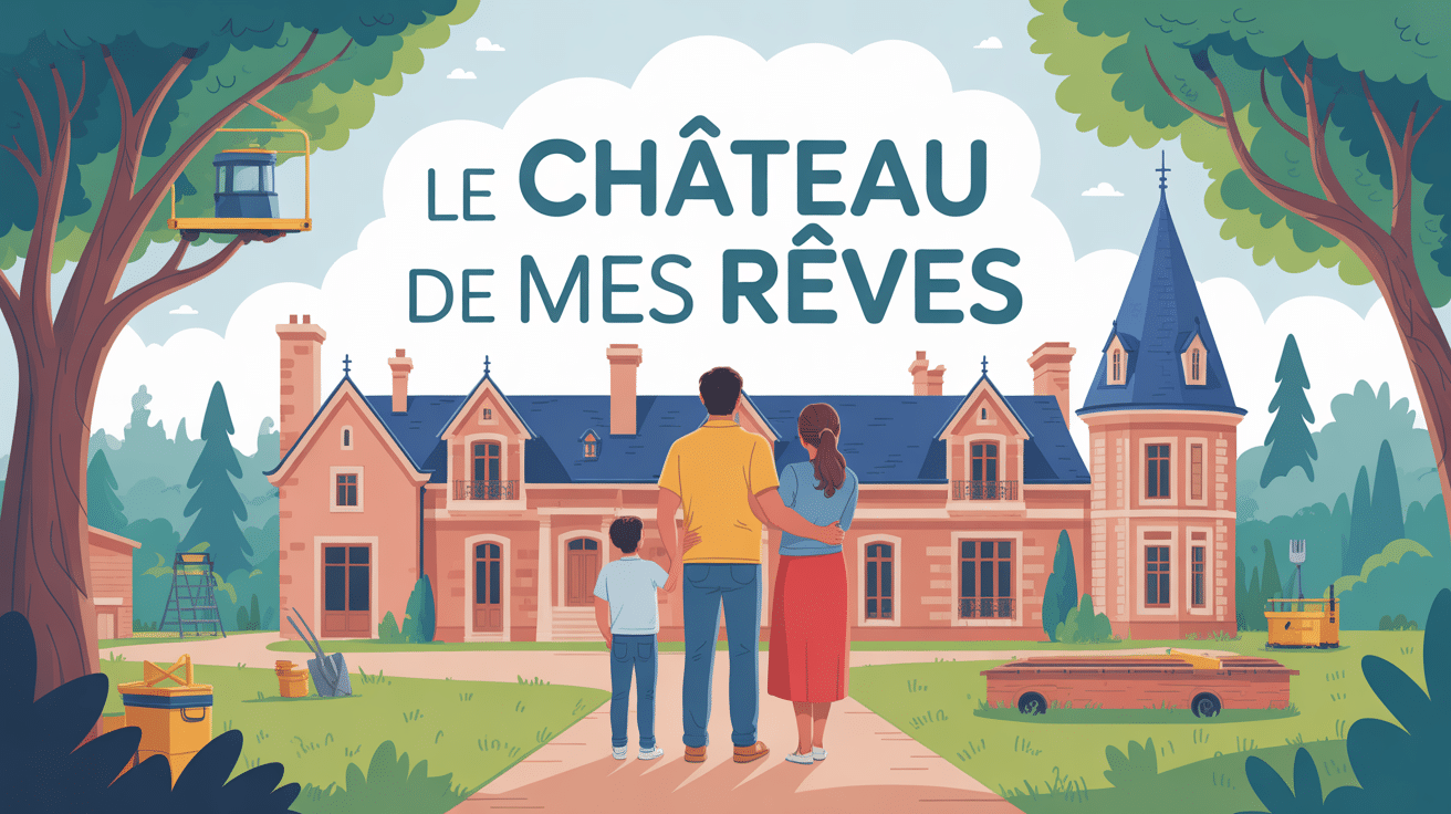 le château de mes rêves que sont-ils devenus illustration famille chantier