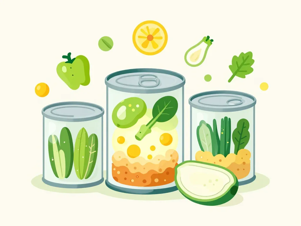 diagramme des nutriments dans légumes en boîte de conserve