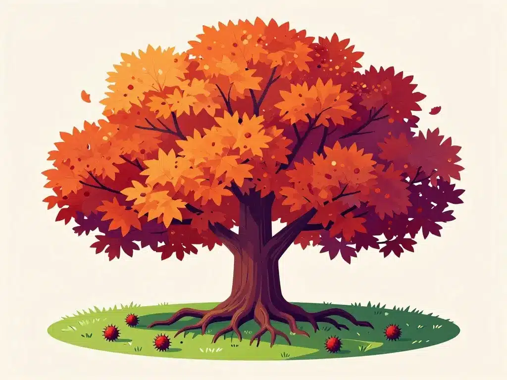 liquidambar inconvénient racines puissantes feuillage abondant fruits piquants