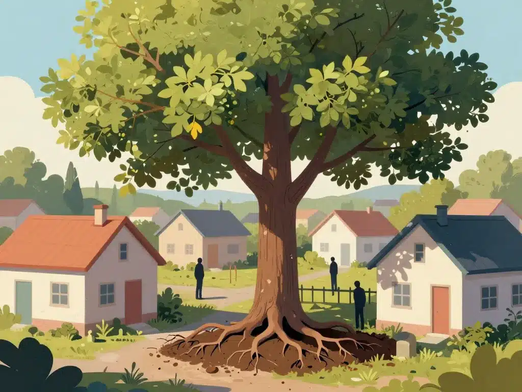 liquidambar inconvénient arbre ombre sur maison conflit voisinage