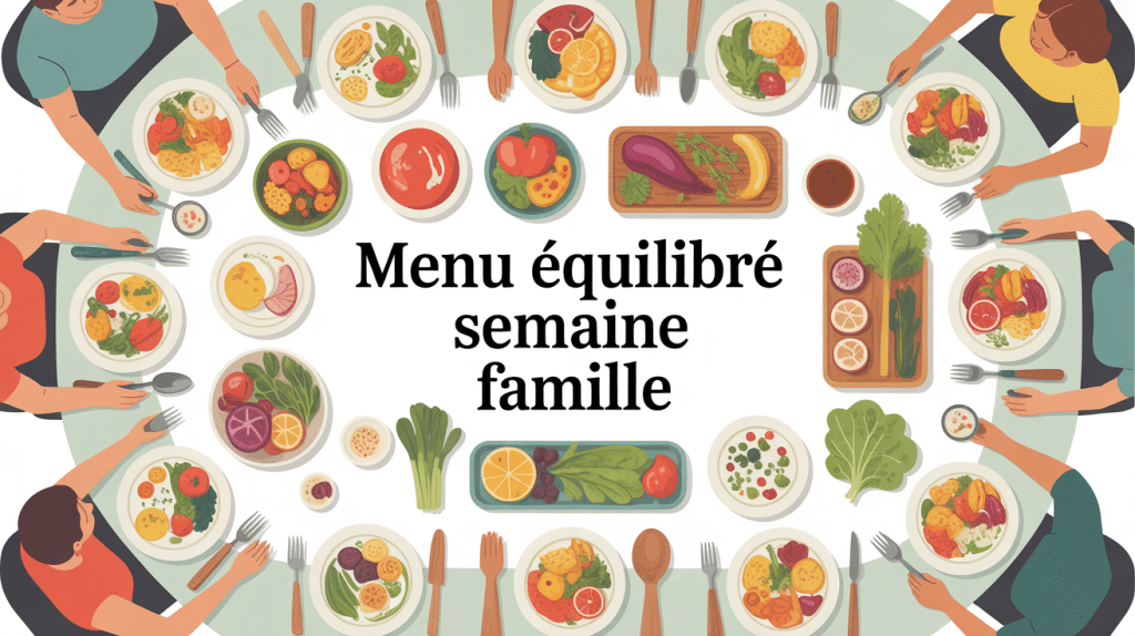 menu équilibré semaine pour famille pdf table familiale plats variés