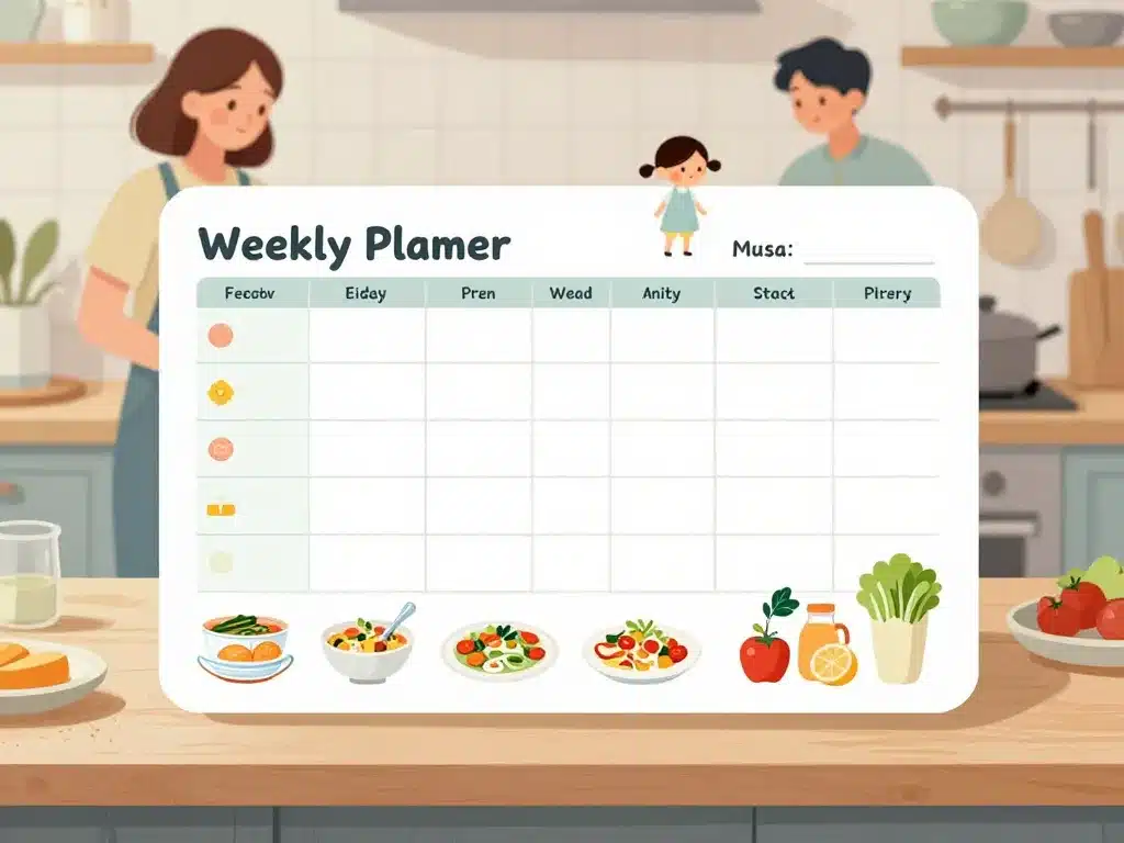 menu équilibré semaine pour famille pdf planning hebdomadaire cuisine