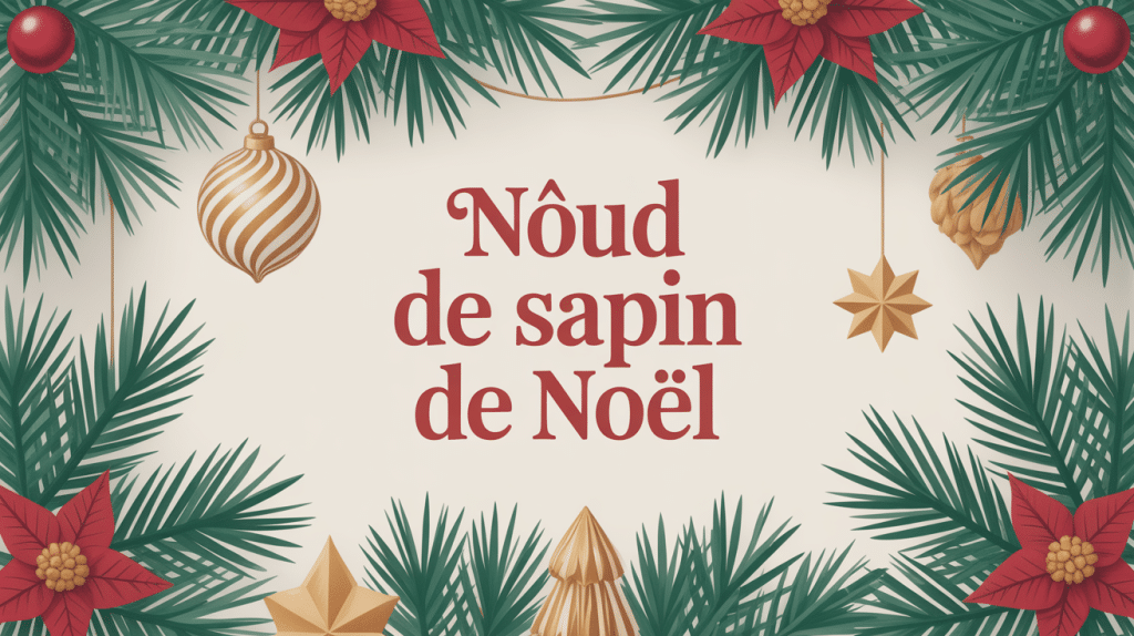 illustration noeud sapin de noel ruban elegant