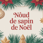 illustration noeud sapin de noel ruban elegant