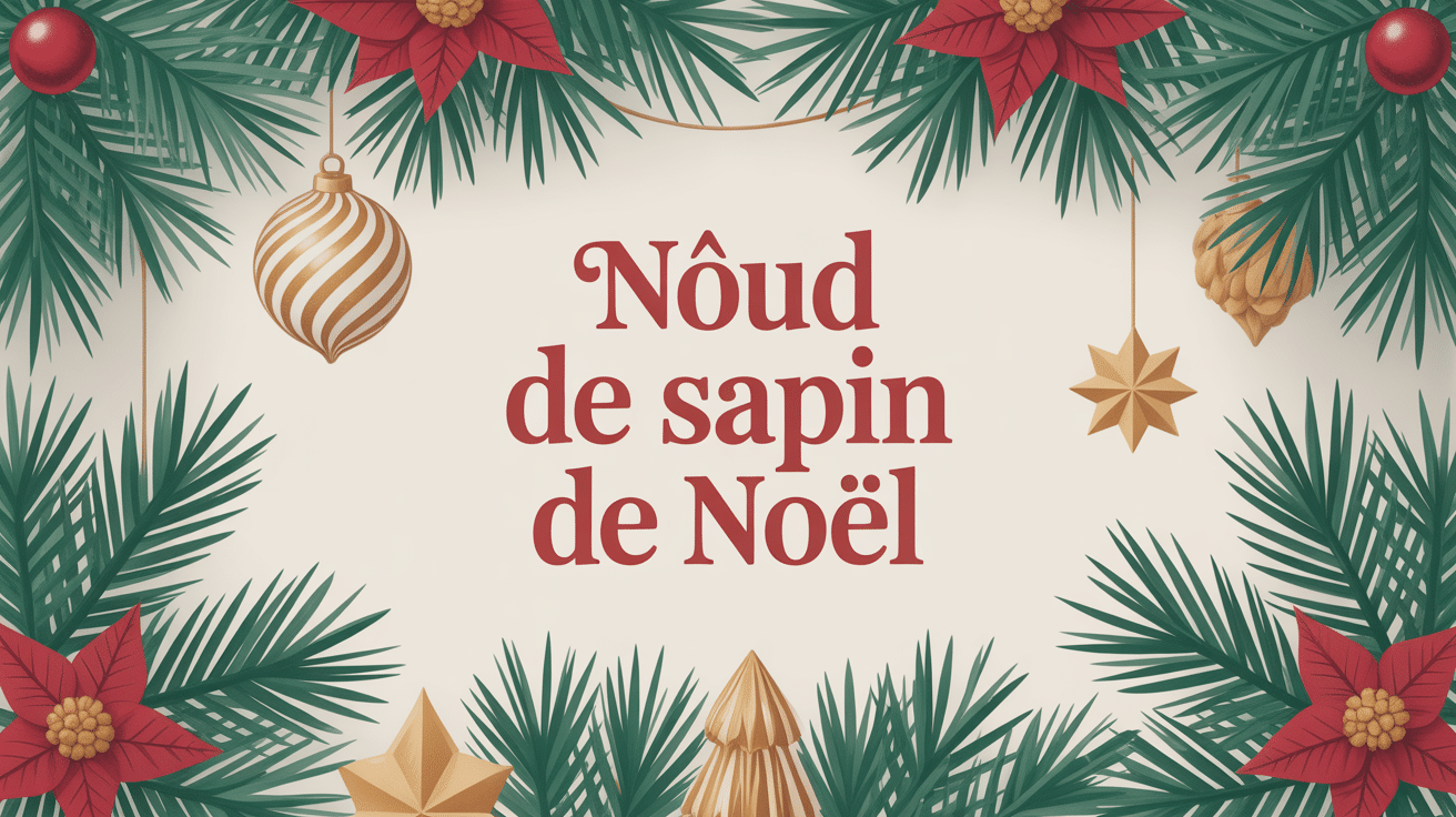 illustration noeud sapin de noel ruban elegant