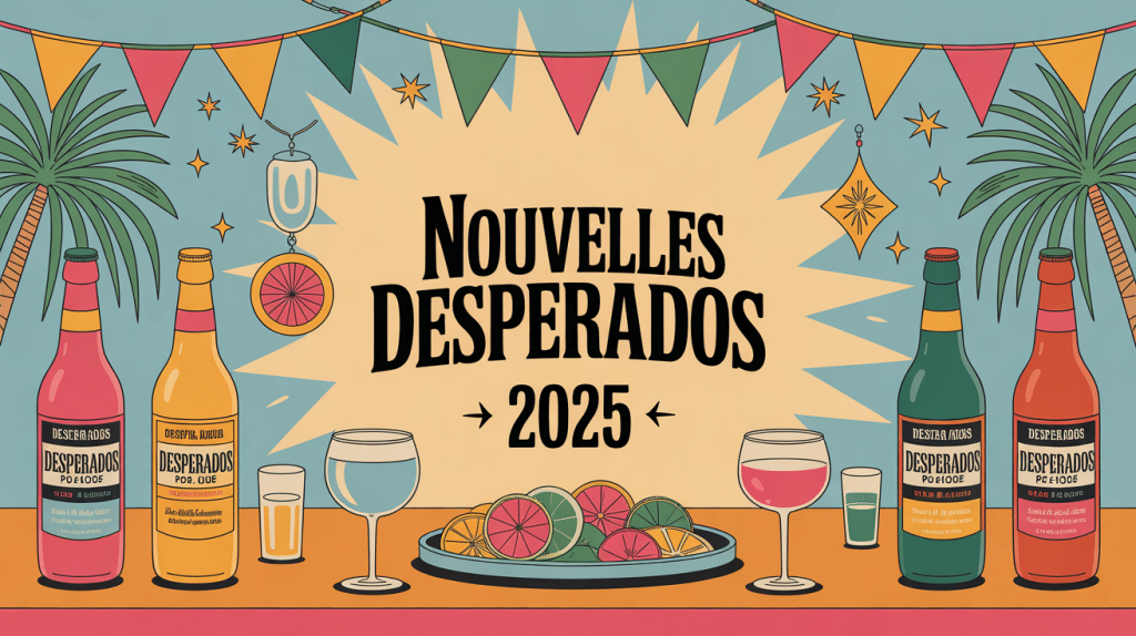 nouvelle desperados table festive avec bouteilles
