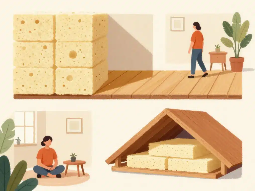 ouate de cellulose isolation phonique applications mur sol combles