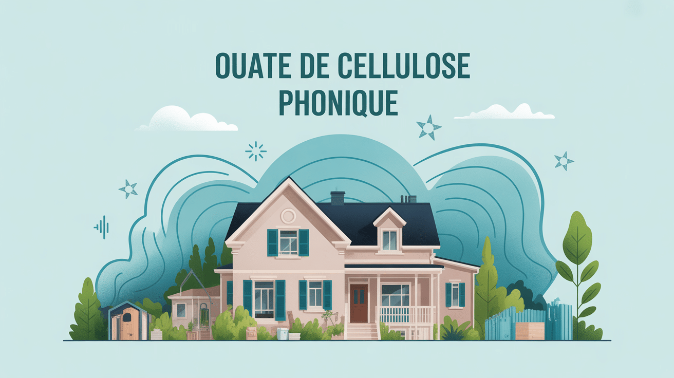 ouate de cellulose isolation phonique illustration maison calme